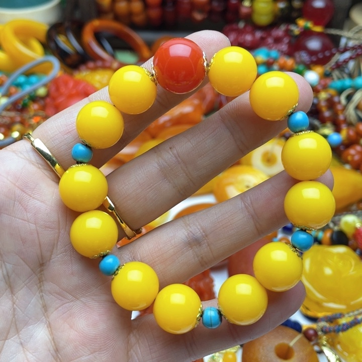 树脂制品57号黄色手串