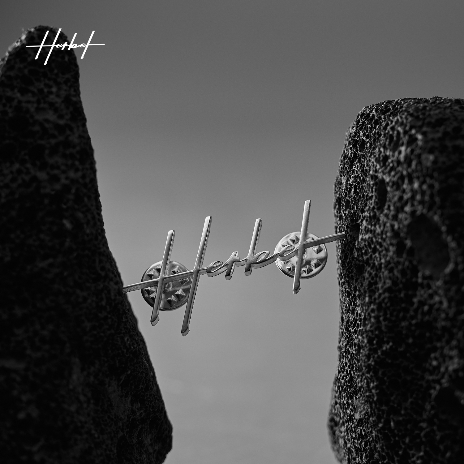 不锈钢胸针 HERBEL/黑白高端定制银质胸针