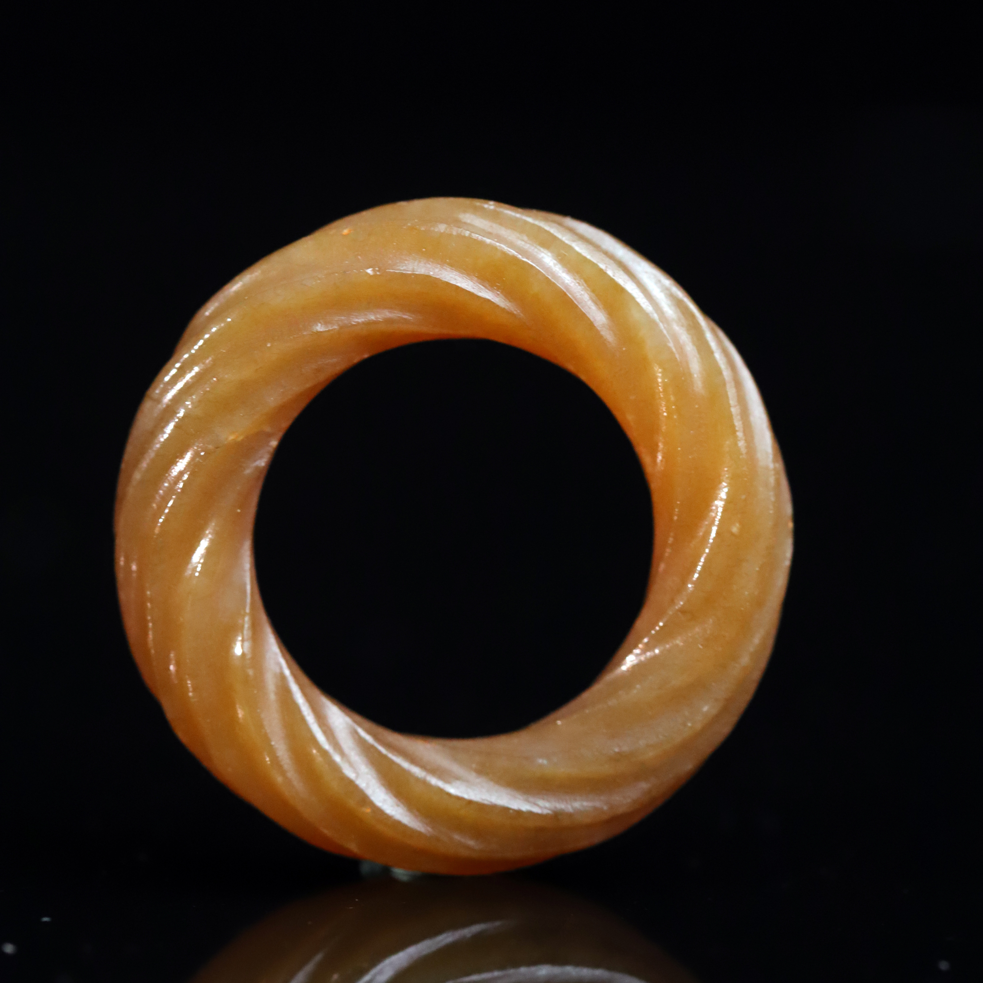 194明代和田玉绞丝环-NJ