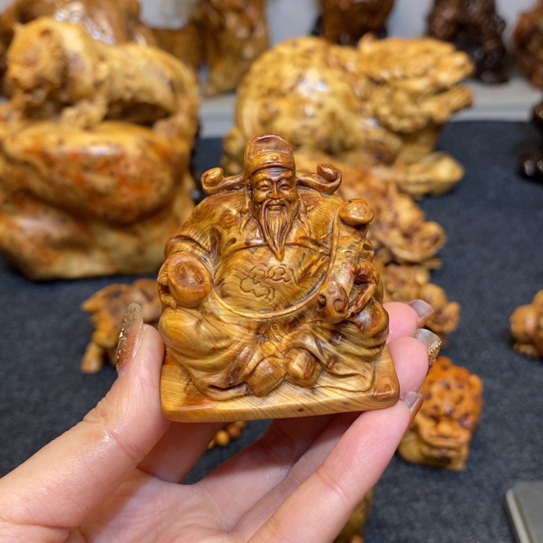 柏木（崖柏）渴**鱼陈化瘤疤财神爷
