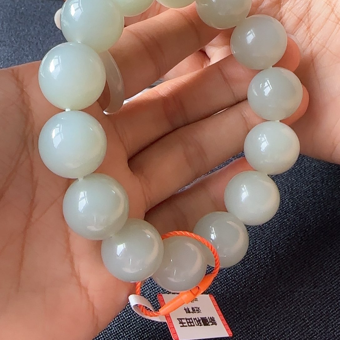 和田玉手链未镶嵌艾*羹