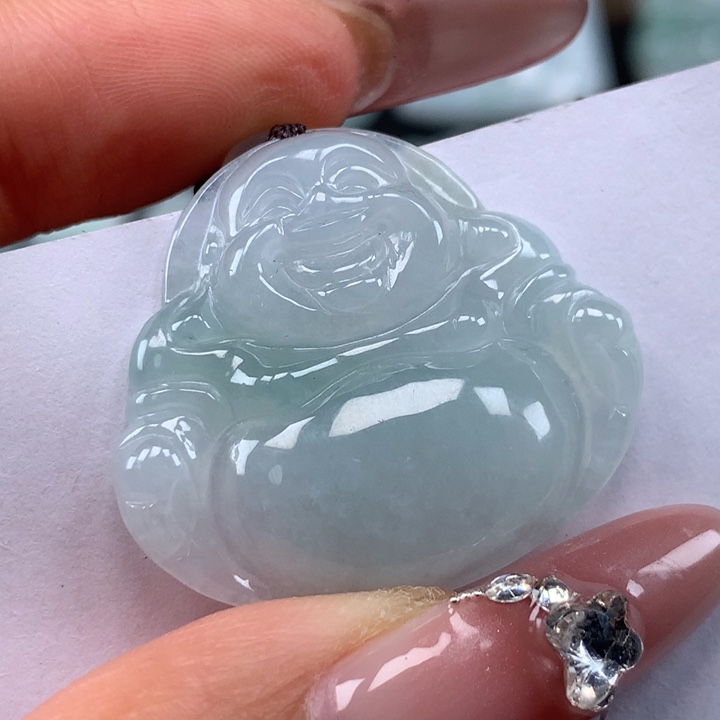 颈饰未镶嵌翡翠佛公吊坠