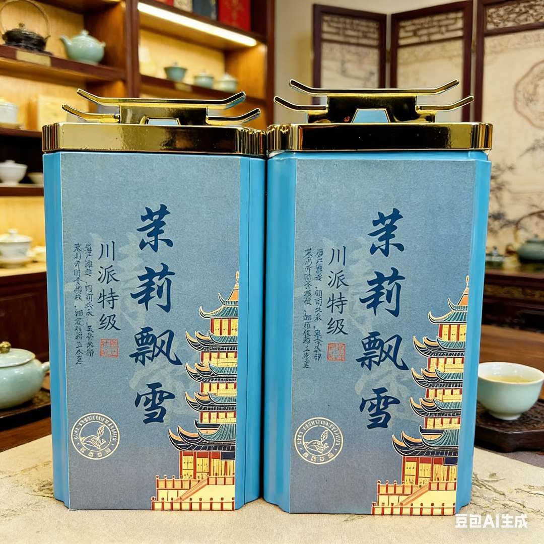 茉莉飘雪浓香型新茶四川雅安高山绿茶花茶