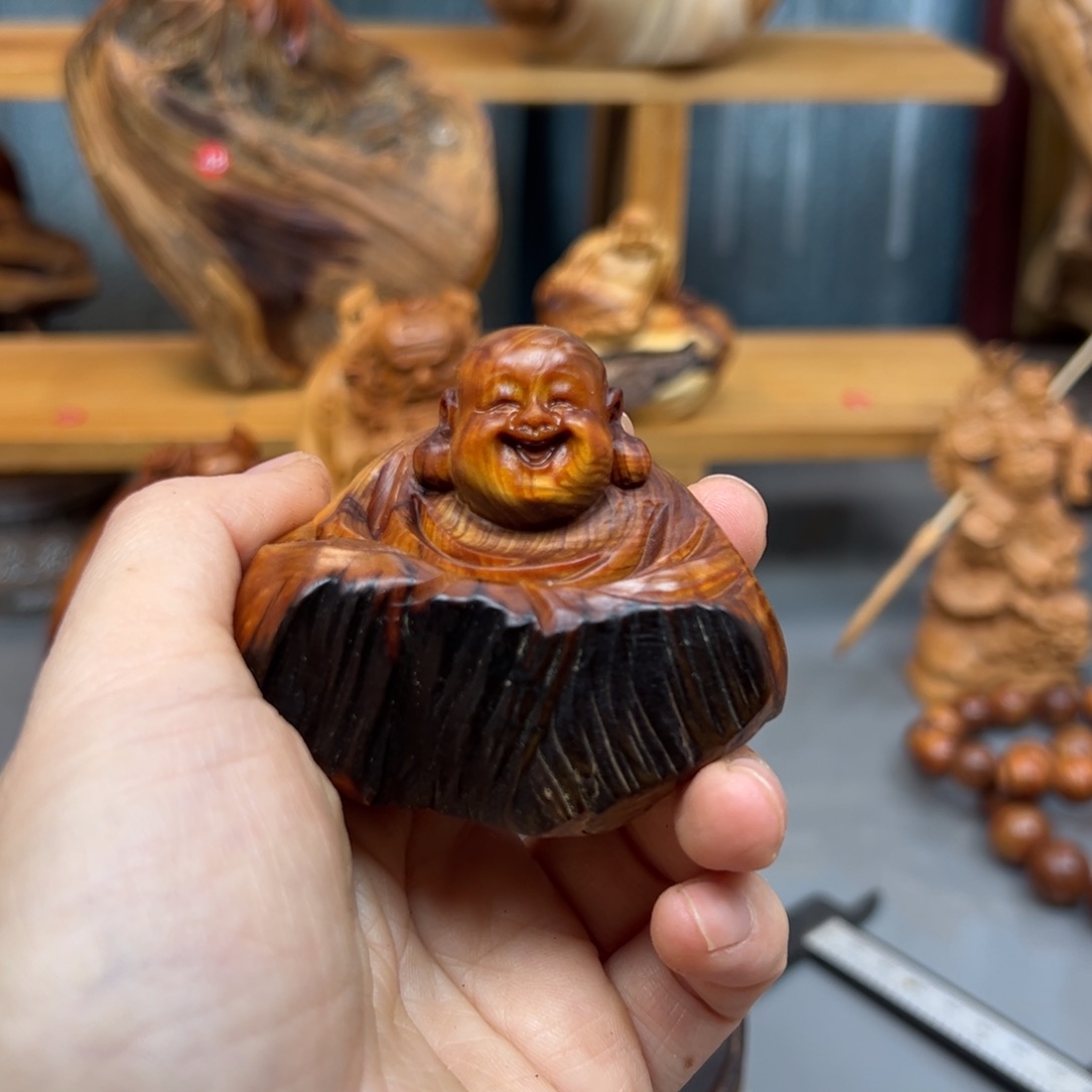 远***方柏木崖柏木摆件手把件，