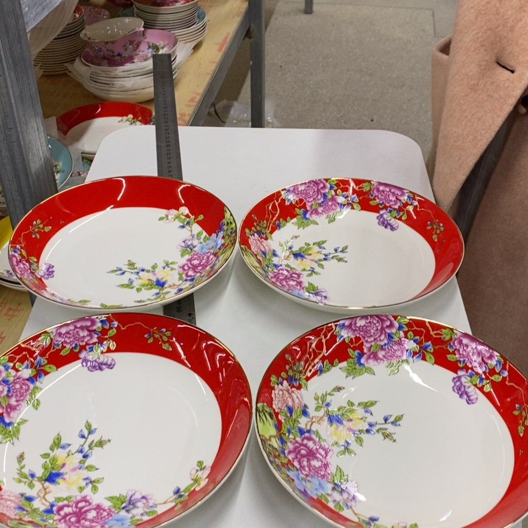 珐琅4个8英寸深，，，，，，，，，