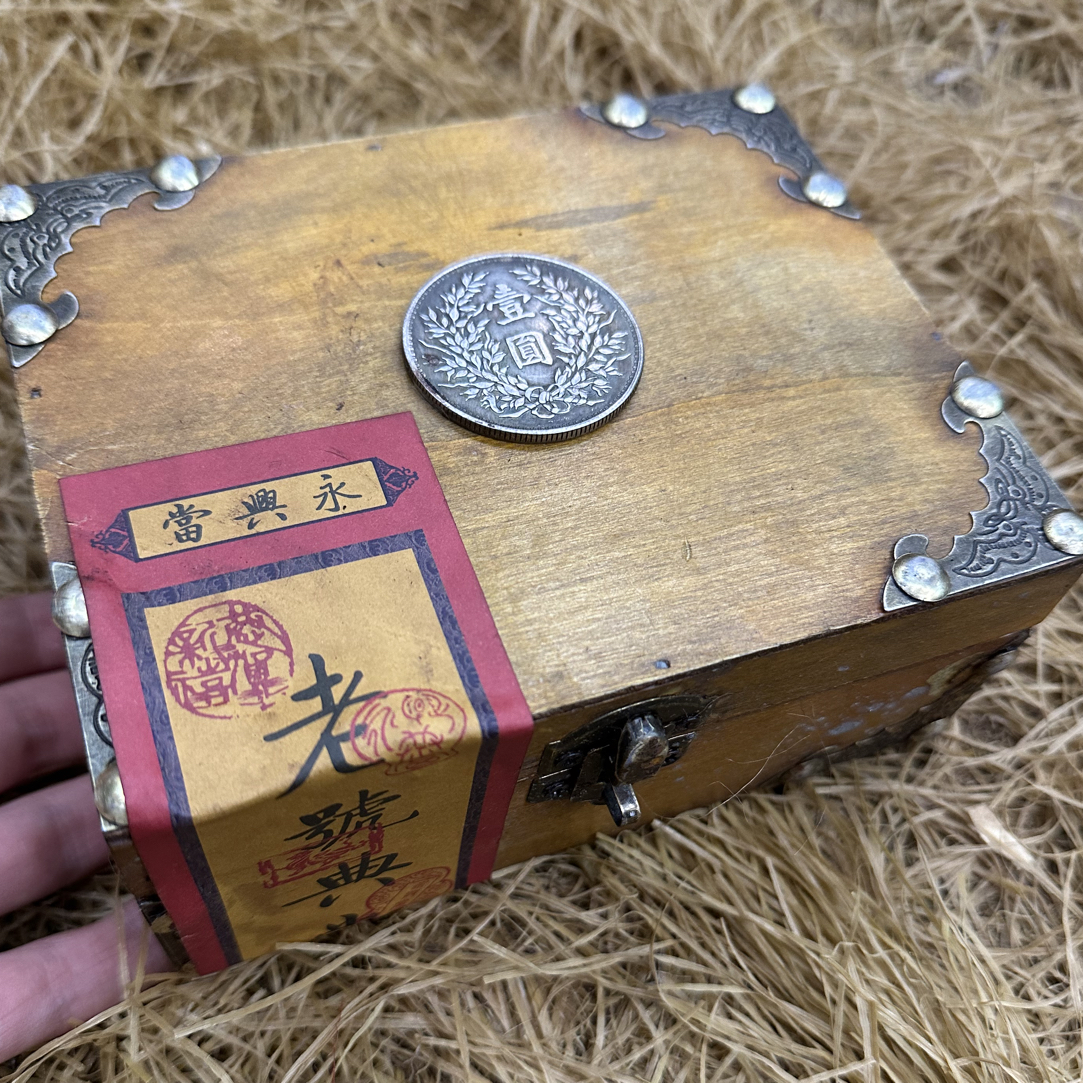 【闪购商品】福利《闷》黄木大头盒摆件复古工艺风