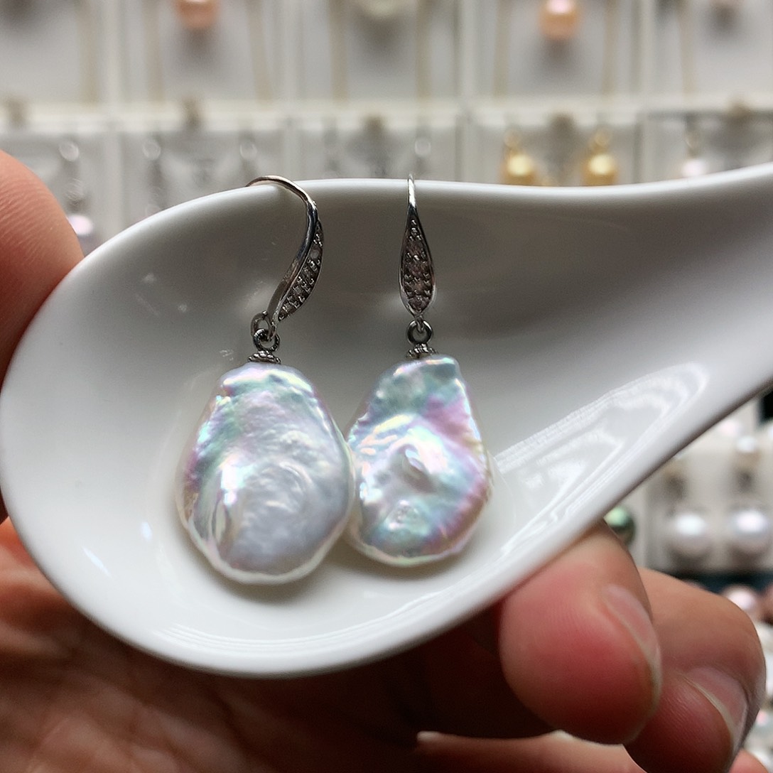 未镶嵌淡水珍珠耳饰