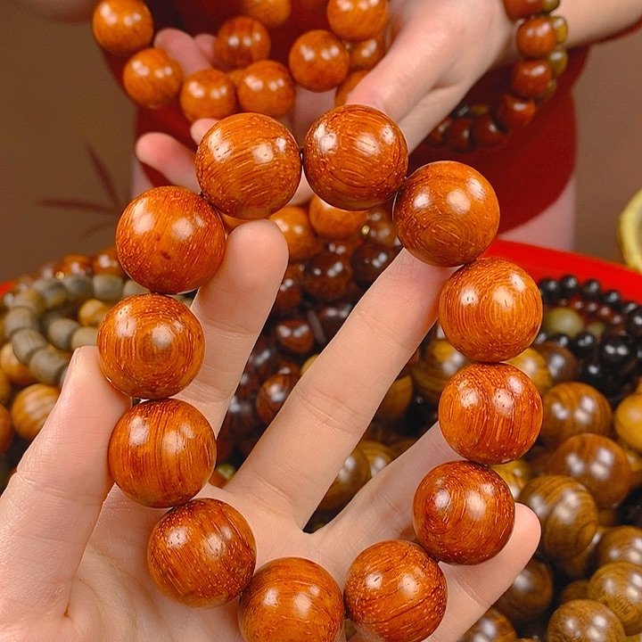 非洲紫檀（红花梨）2.0圆珠单圈