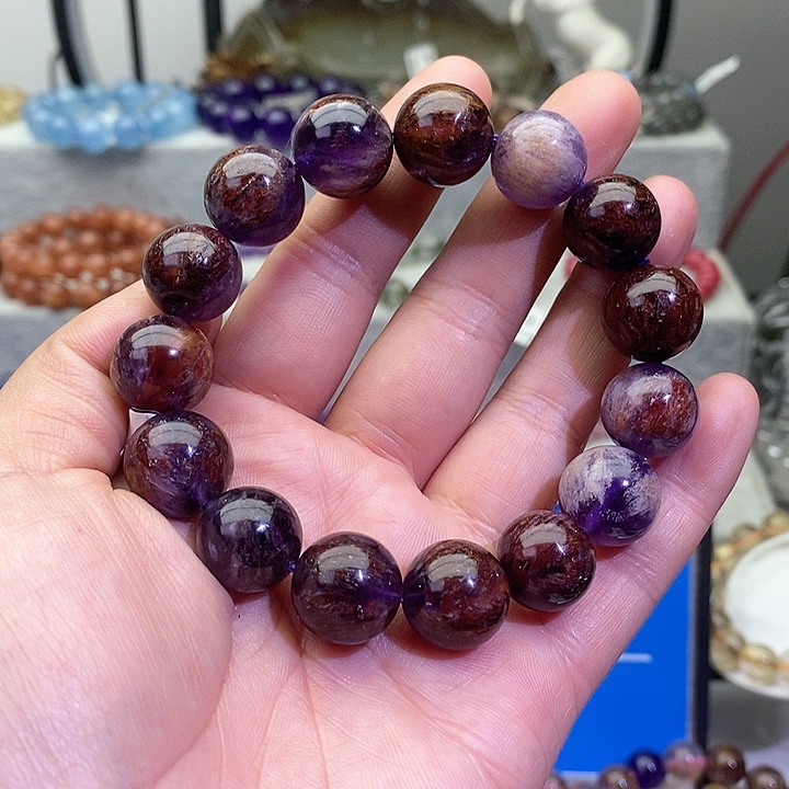 水晶手链未镶嵌紫钛幽灵14+