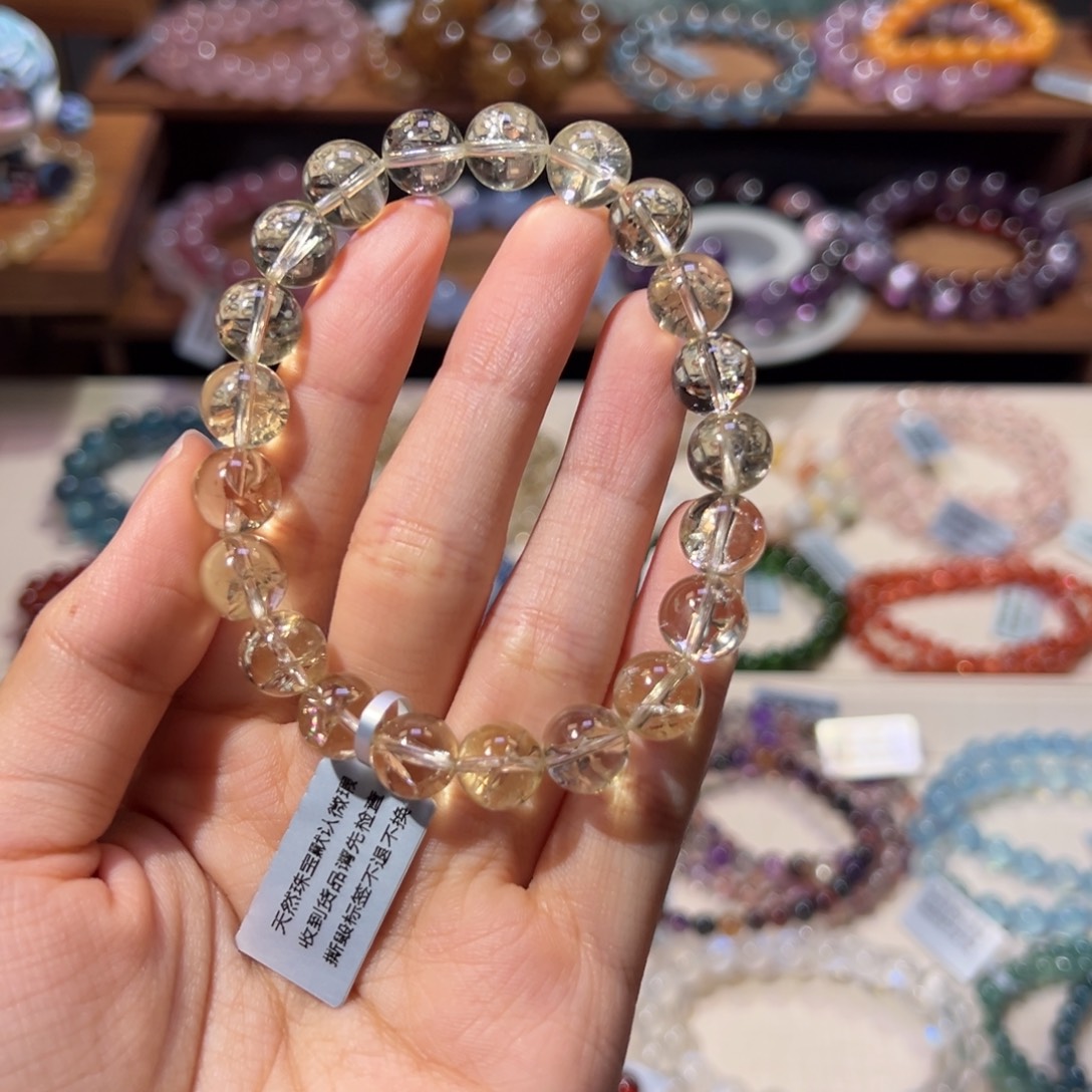 玺***辰未镶嵌手串水晶9m哥伦比亚利姆利亚