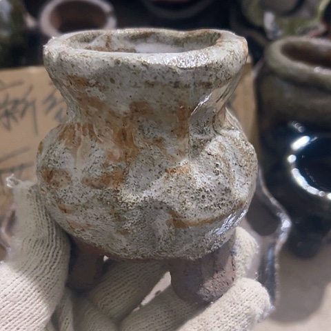 红陶梅*粗陶花盆手工