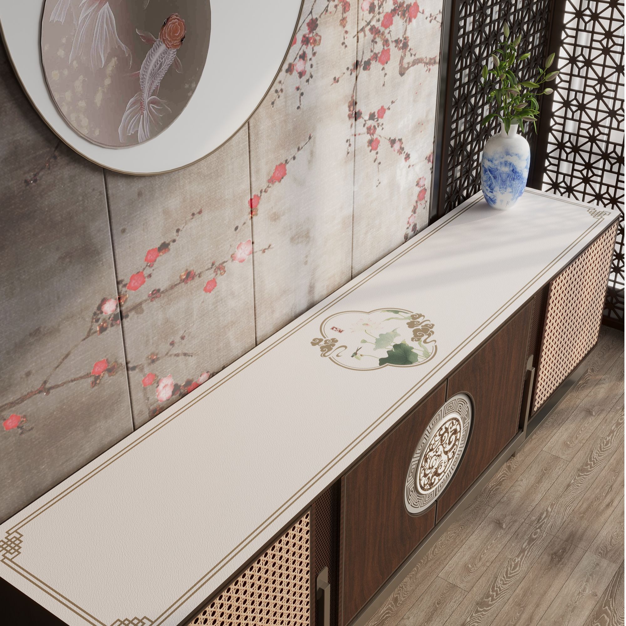 简约电视柜桌面垫台面垫子防水防油免洗餐边柜盖布鞋柜桌面保护垫