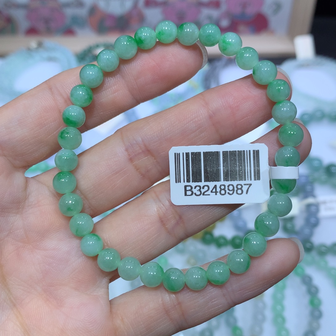 翡翠未镶嵌手链天然