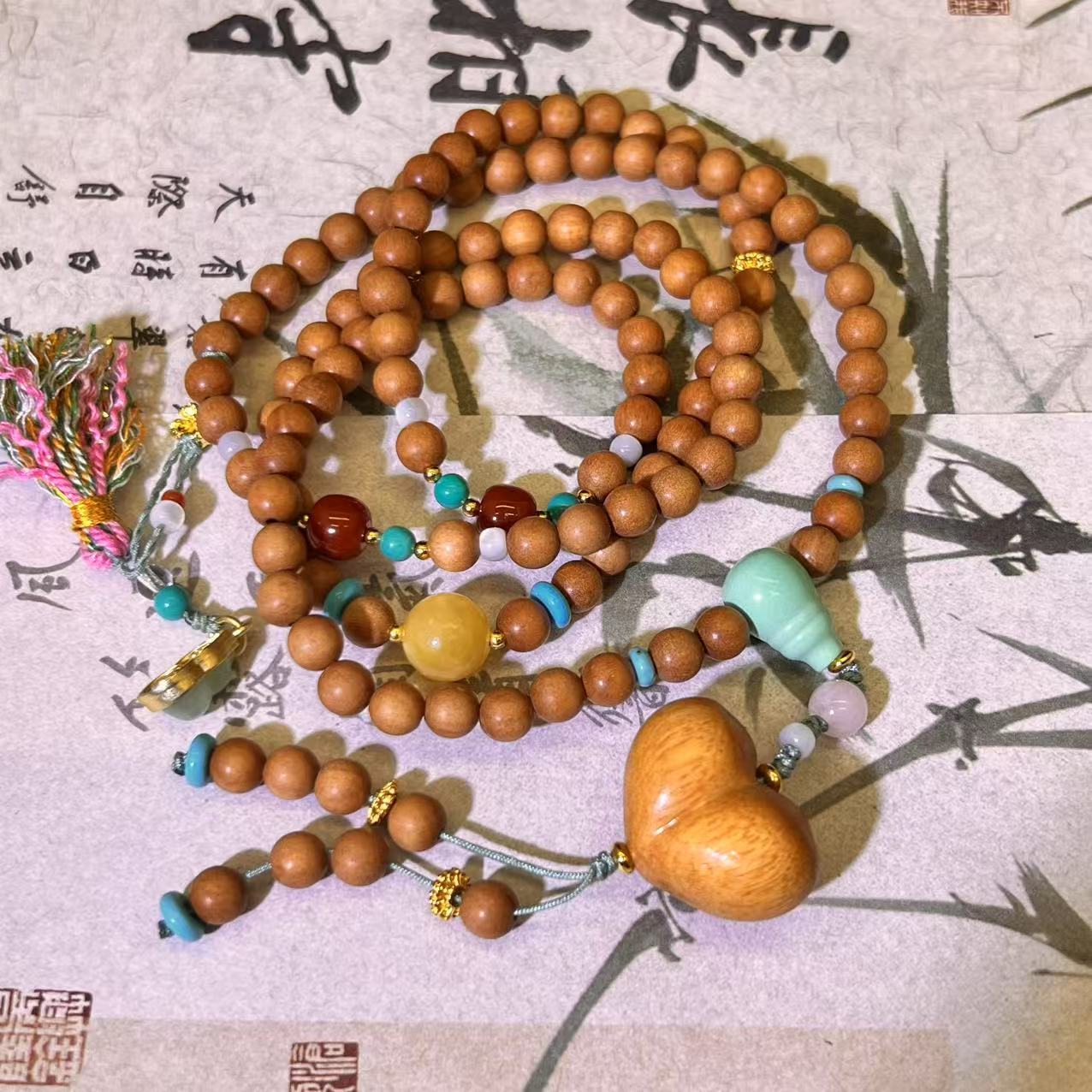 F01 木头珠珠爱心手串 多样性发其一