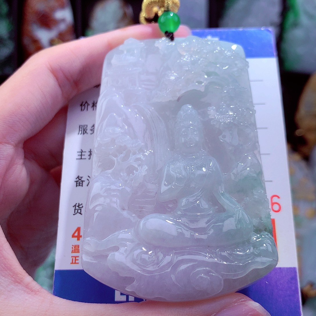 翡翠未镶嵌颈饰天然