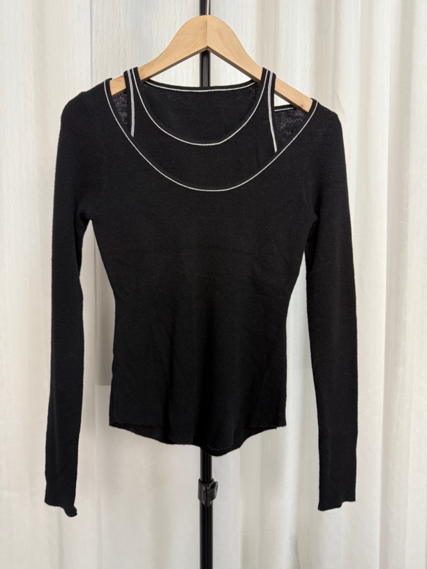 设计感假两件百搭内搭长袖