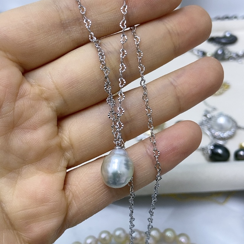 【闪购商品】海水珍珠颈饰银S925镶嵌心*