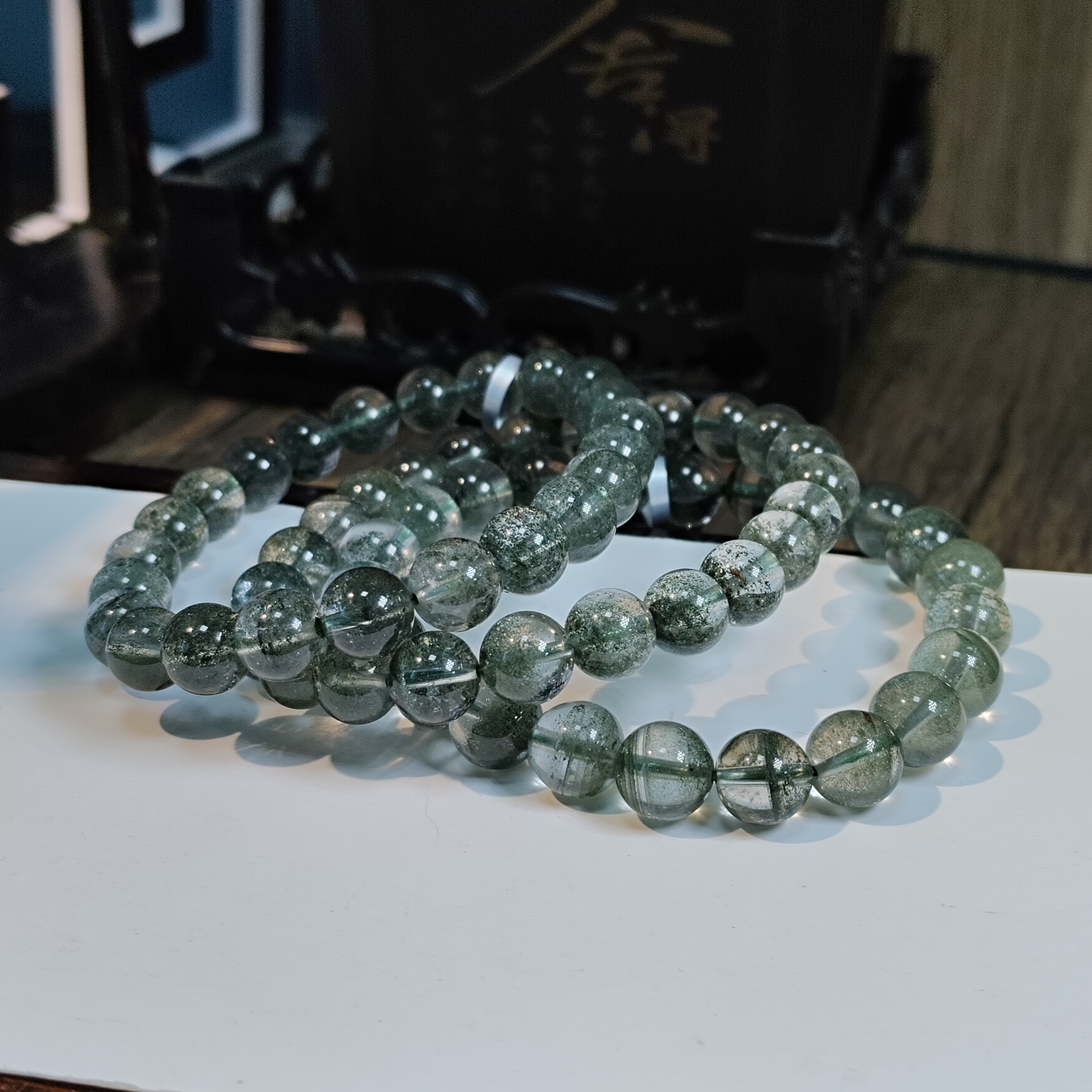 【书记甄选】天然绿幽灵单圈手链 多样性发一件 约8mm  232CK