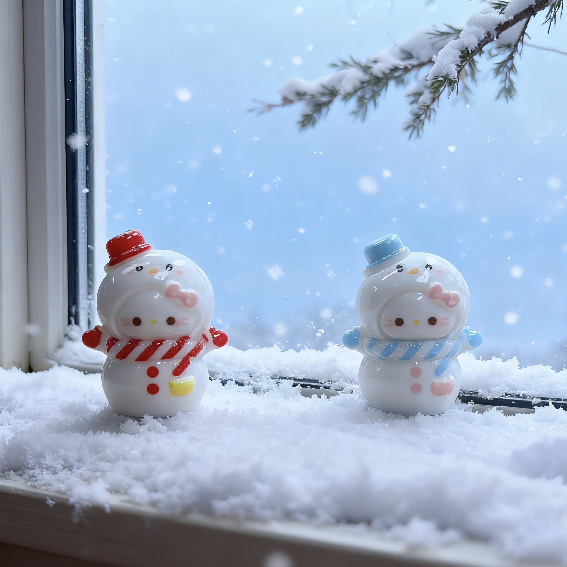 [麦麦高定-雪人KT]创意卡通树脂diy配件饰品食玩微缩圣诞场景卡通