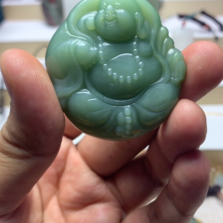 和田玉未镶嵌吊坠(不含链)L****利