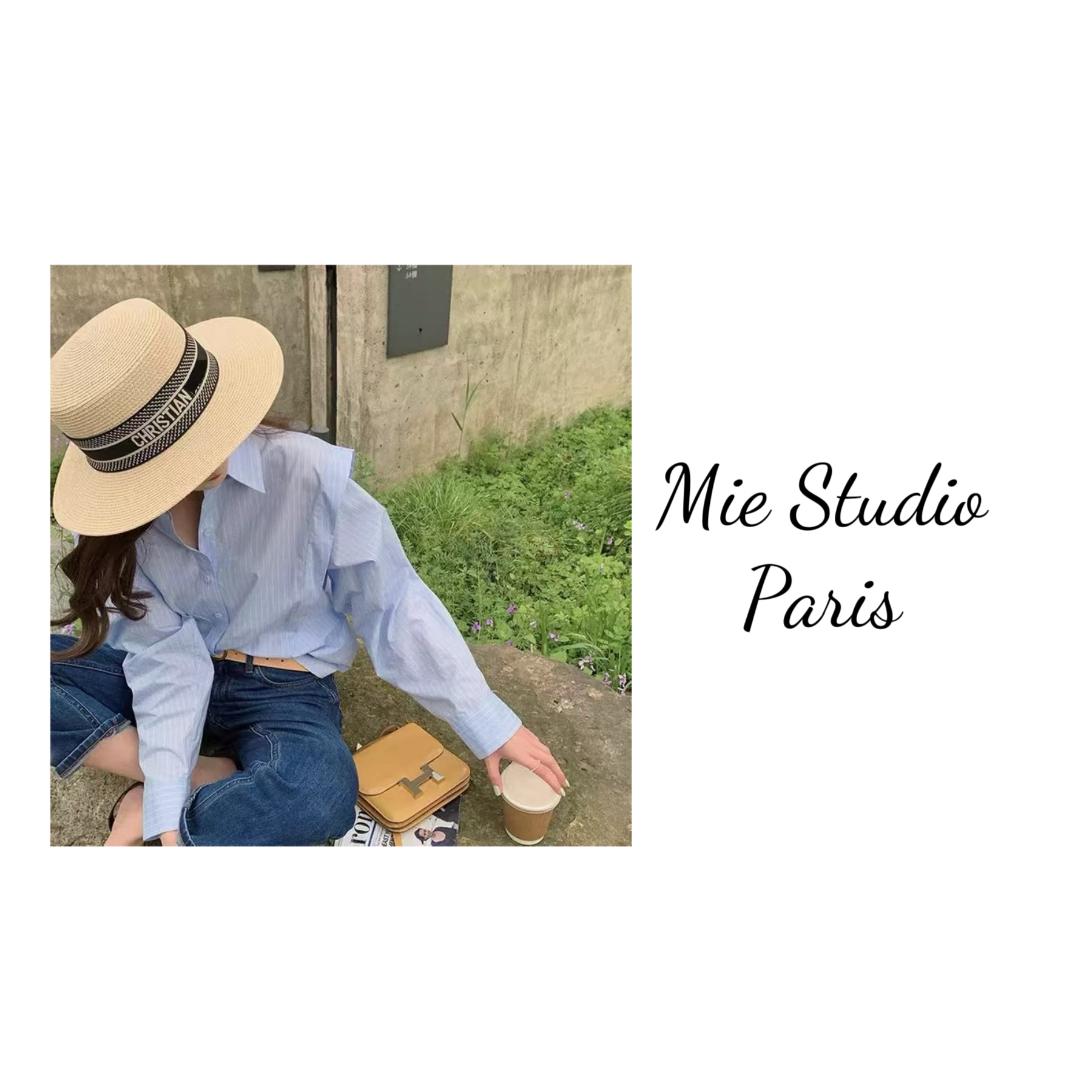 【D复古礼帽】时尚编制平顶防晒太阳草帽