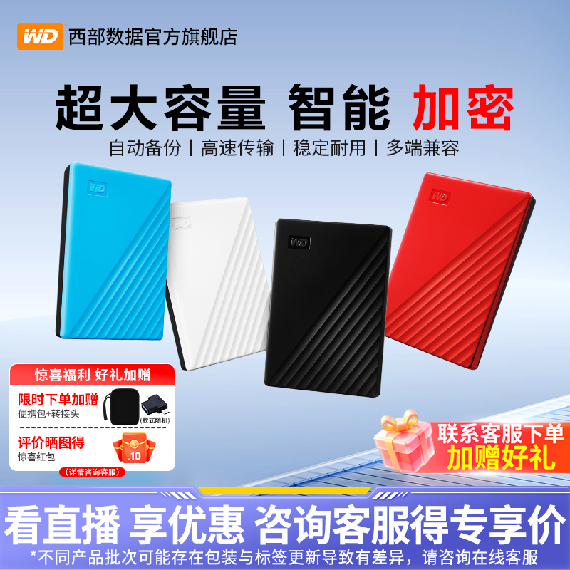 WD/西部数据移动外置摄影必备usb移动硬盘大容量高速1TB定制商品图