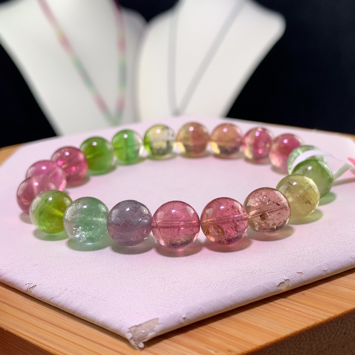 双色碧玺手链未镶嵌