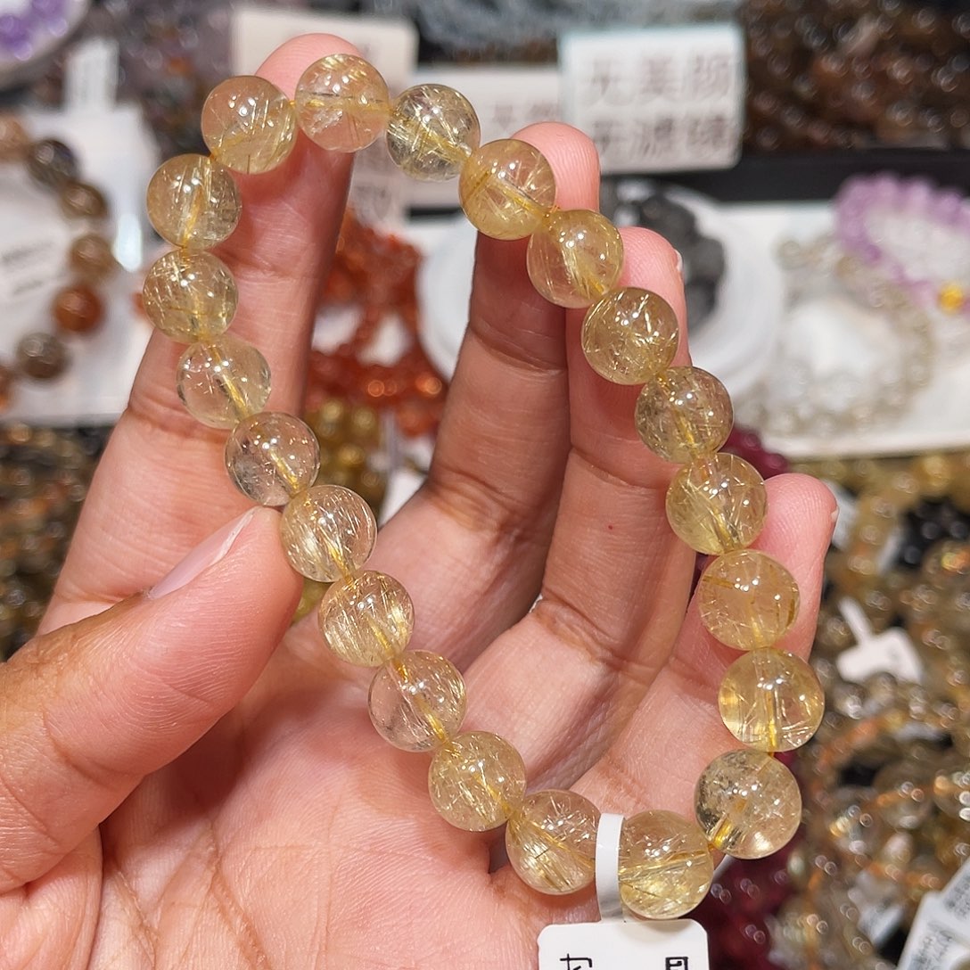 未镶嵌手串发晶烟花金发9m