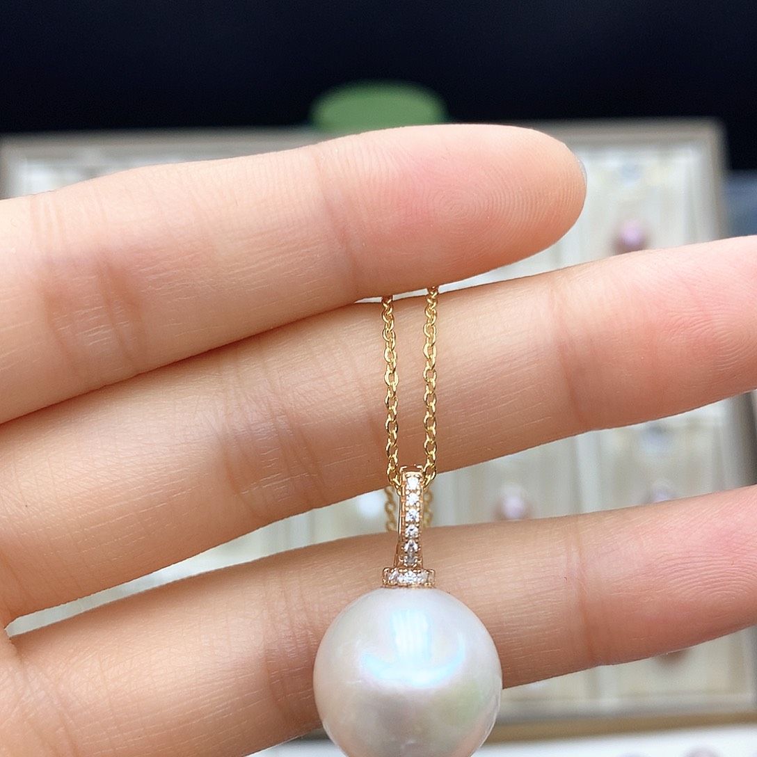 淡水珍珠颈饰银S925镶嵌