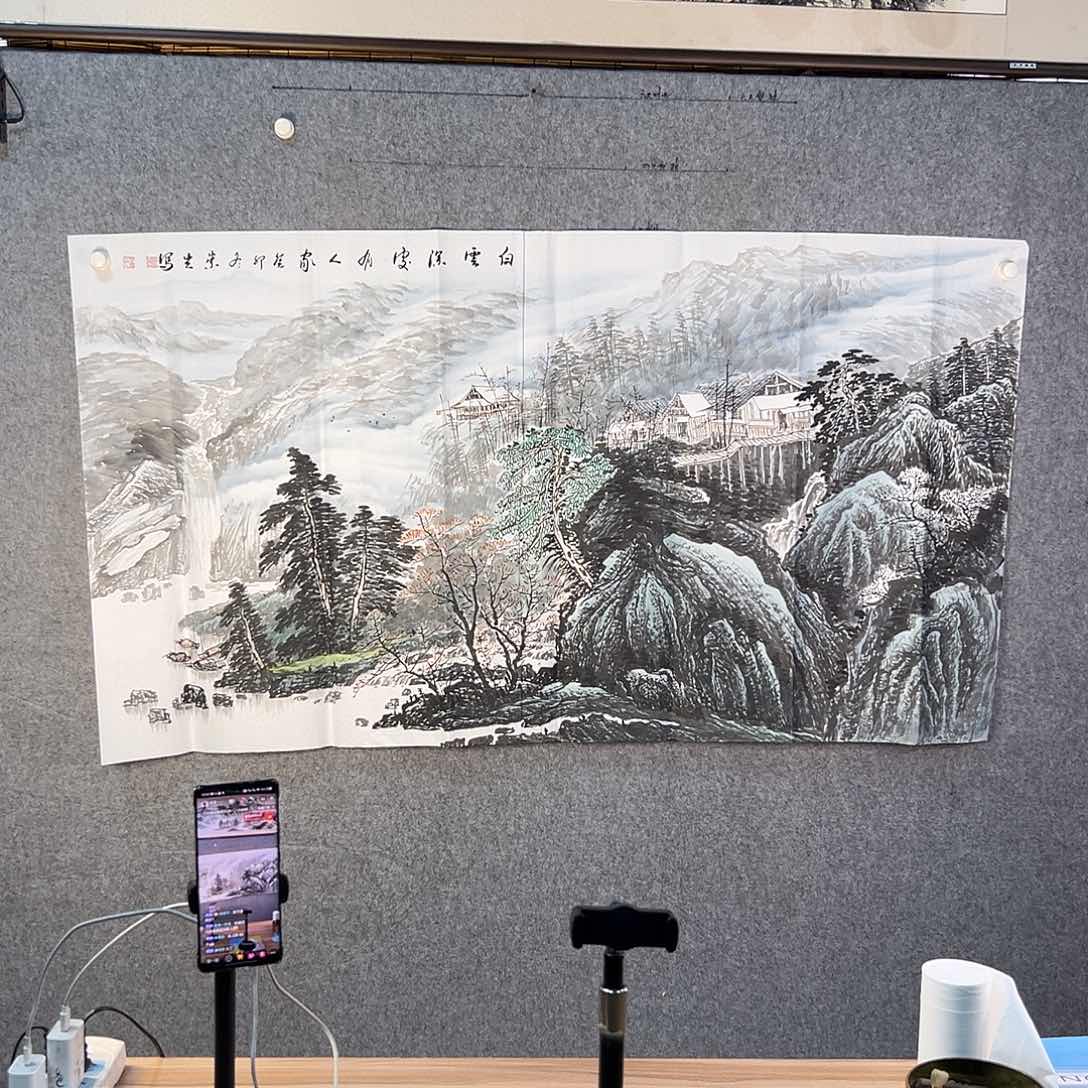 国画833 花鸟在此鸣叫时还要一