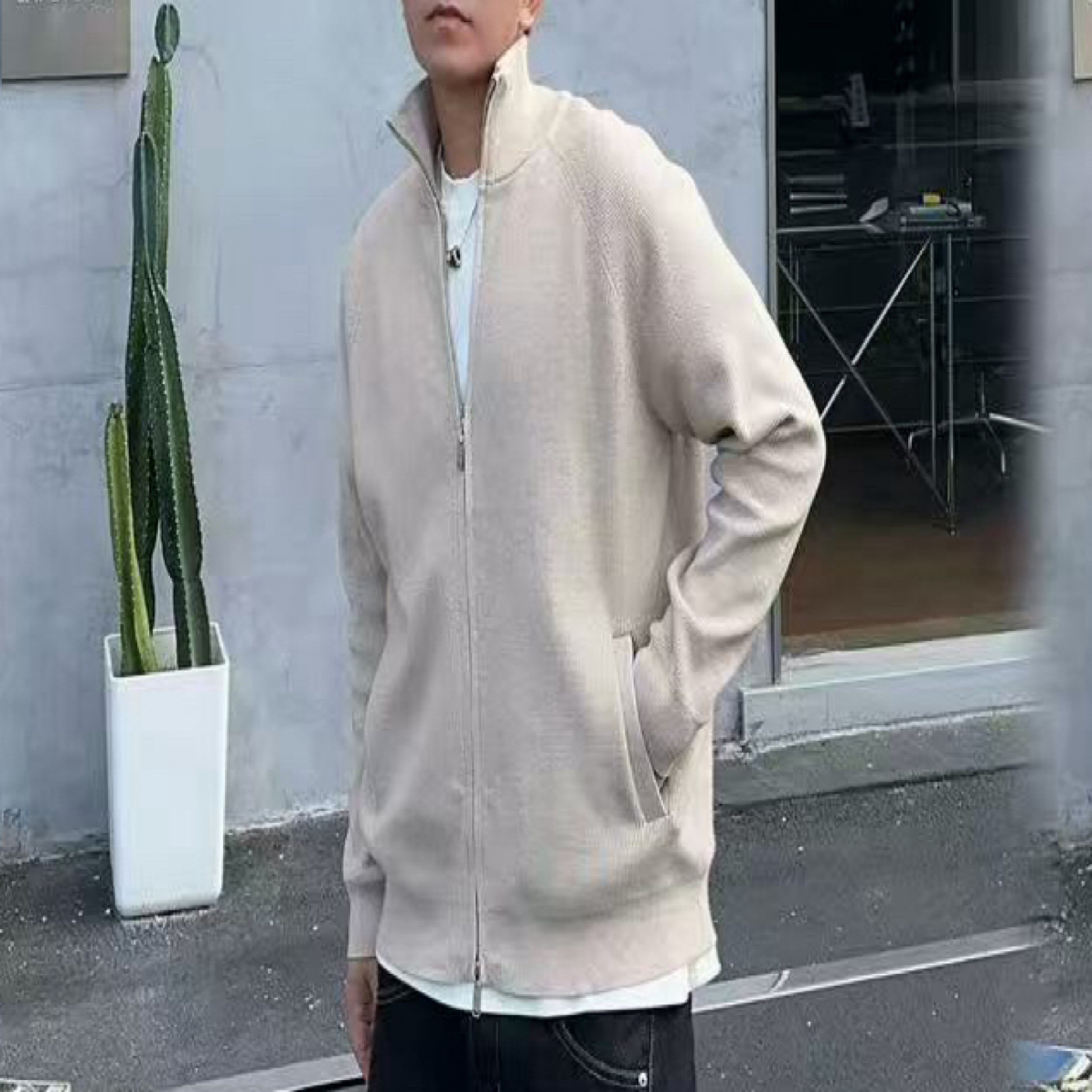 实体｜冬款 开衫立领针织毛衣纯色 百搭时尚宽松