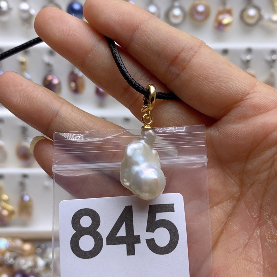 淡水珍珠颈饰银S925镶嵌845