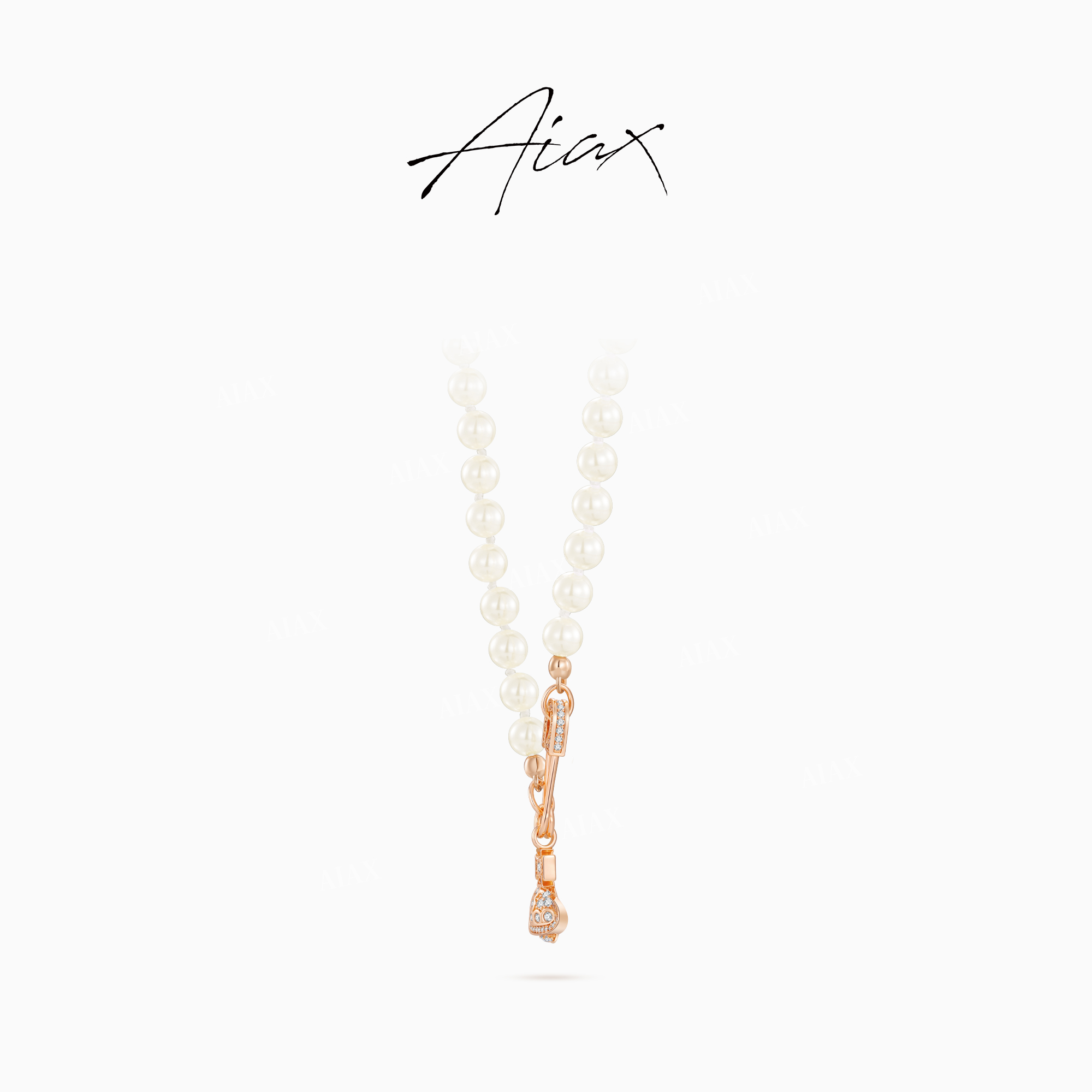 吊坠925银合成锆石 AIAX时尚高级感首饰土星珠珠项链女款TSJ10221