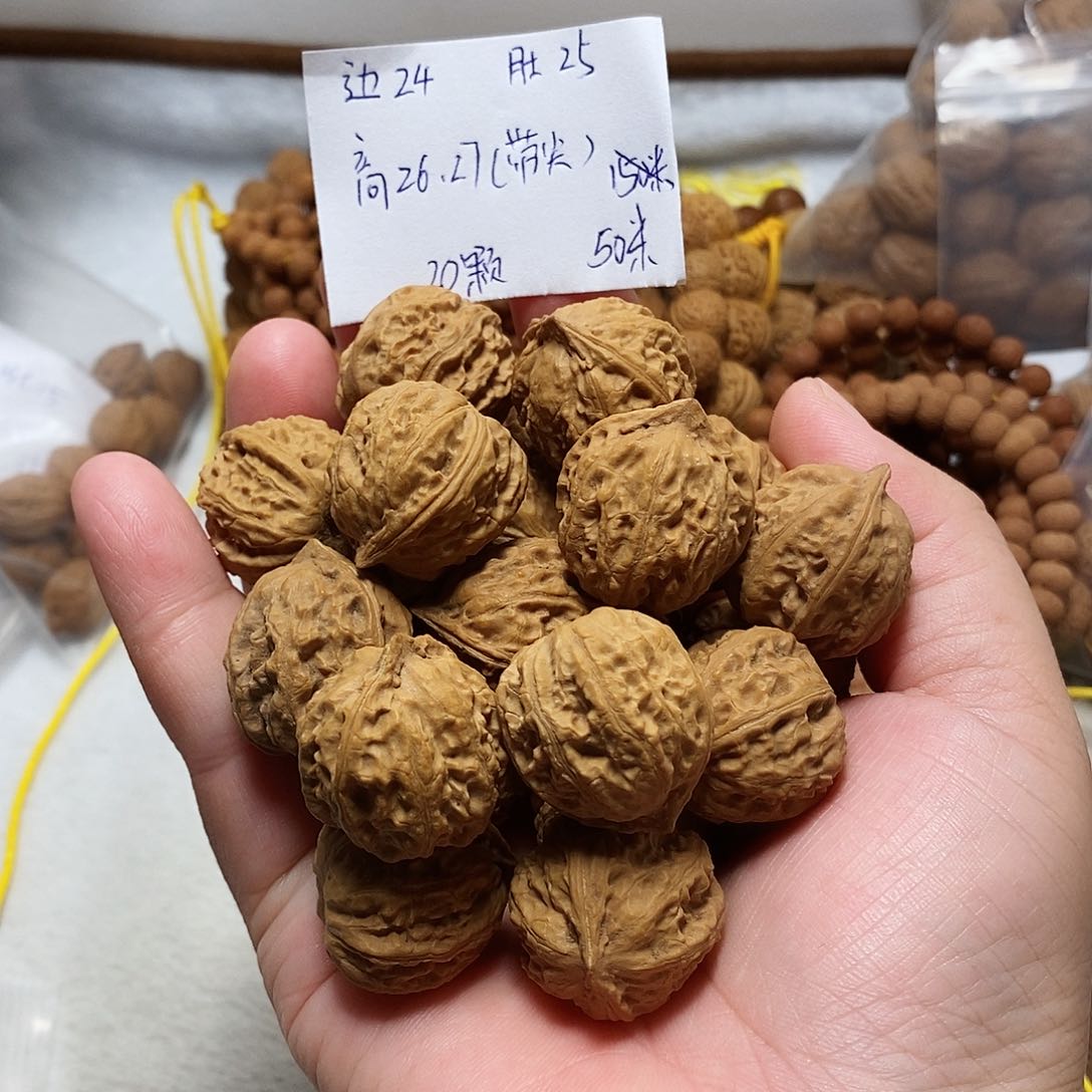 核桃手串/手链凹底八棱手持