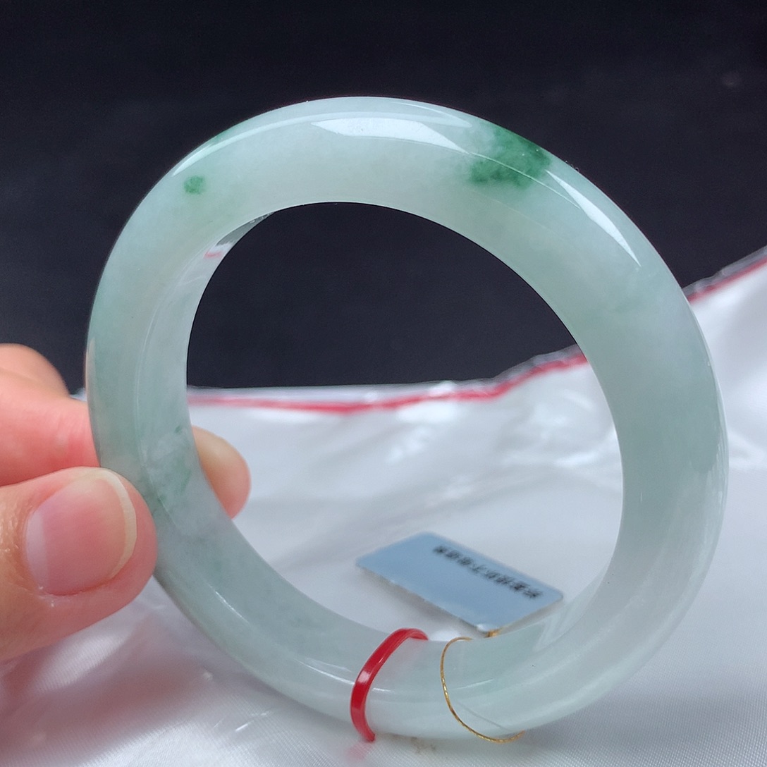 翡翠未镶嵌手镯55圈m11158