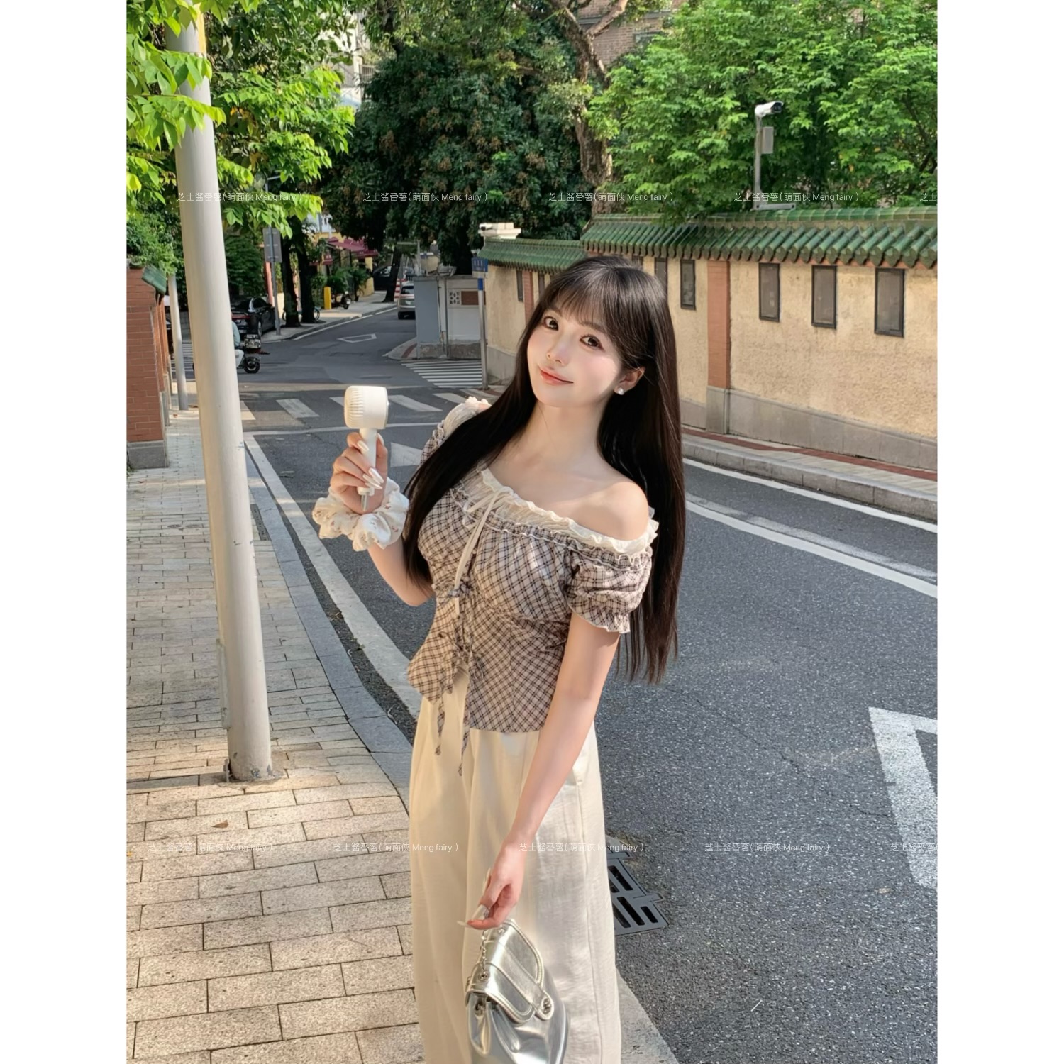 清清萌面侠芝士【日杂格纹】洋气衣服女上衣甜美女生韩系ins6209