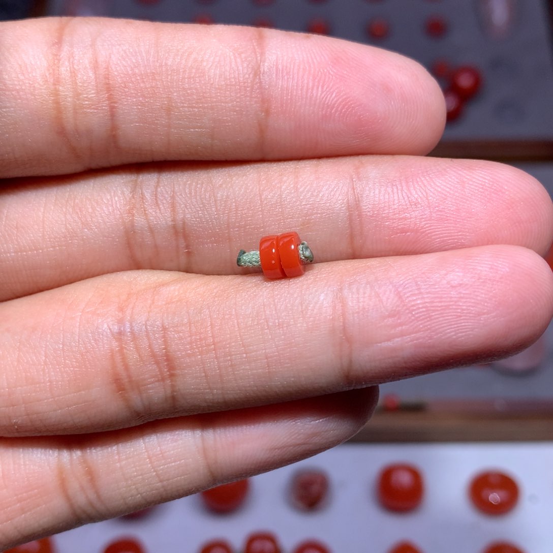 南红玛瑙药片隔珠5×2未镶嵌