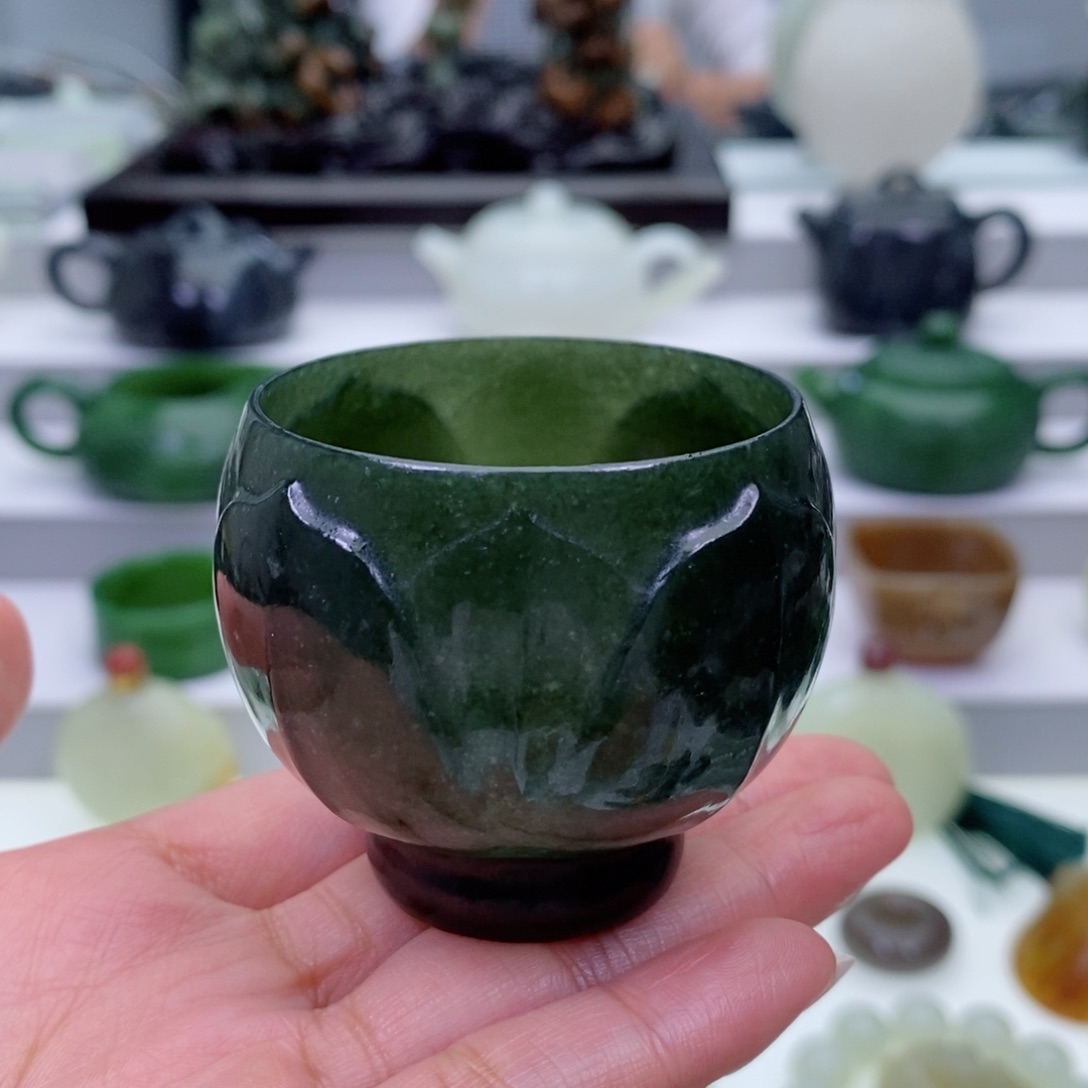 和田玉未镶嵌挂件一****夫杯子