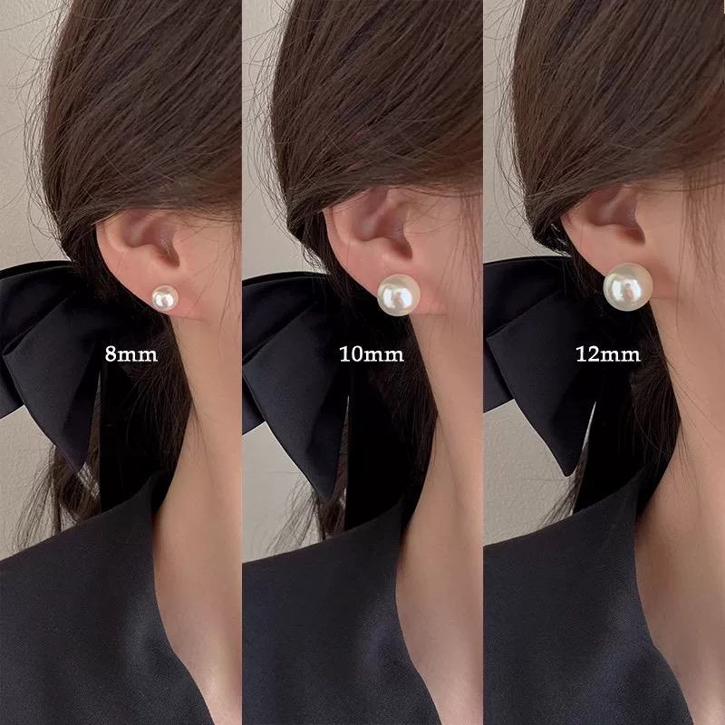 铜合金仿珍珠耳饰 925针（奶白色珍珠）主播自留 温柔百搭日常轻奢