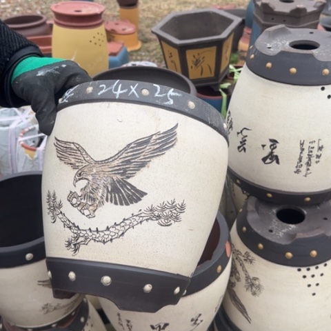 紫砂花盆紫砂花盆盆景盆栽瑕疵