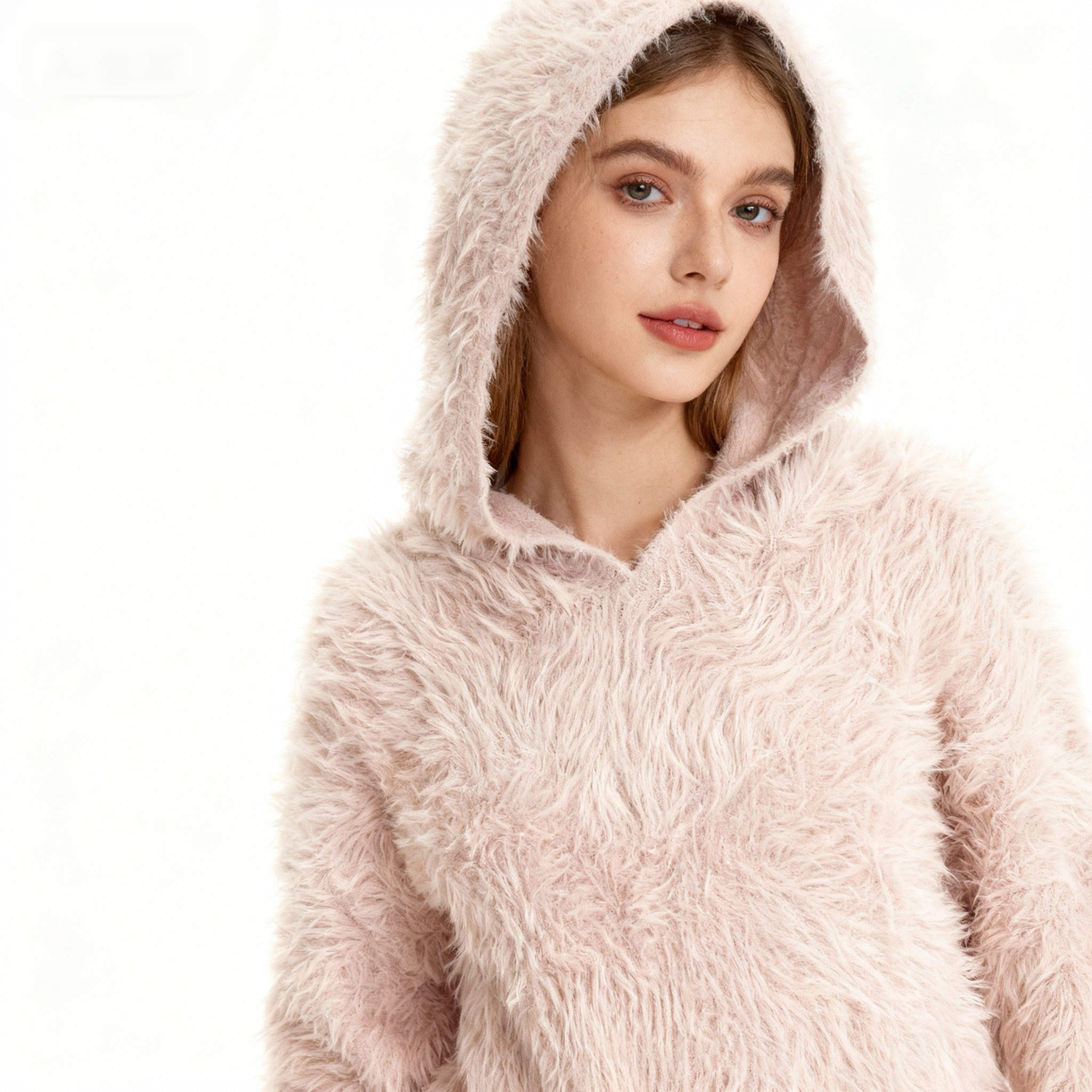 GGAHOLIDAY 细腻柔软 毛绒连帽毛衣-161070