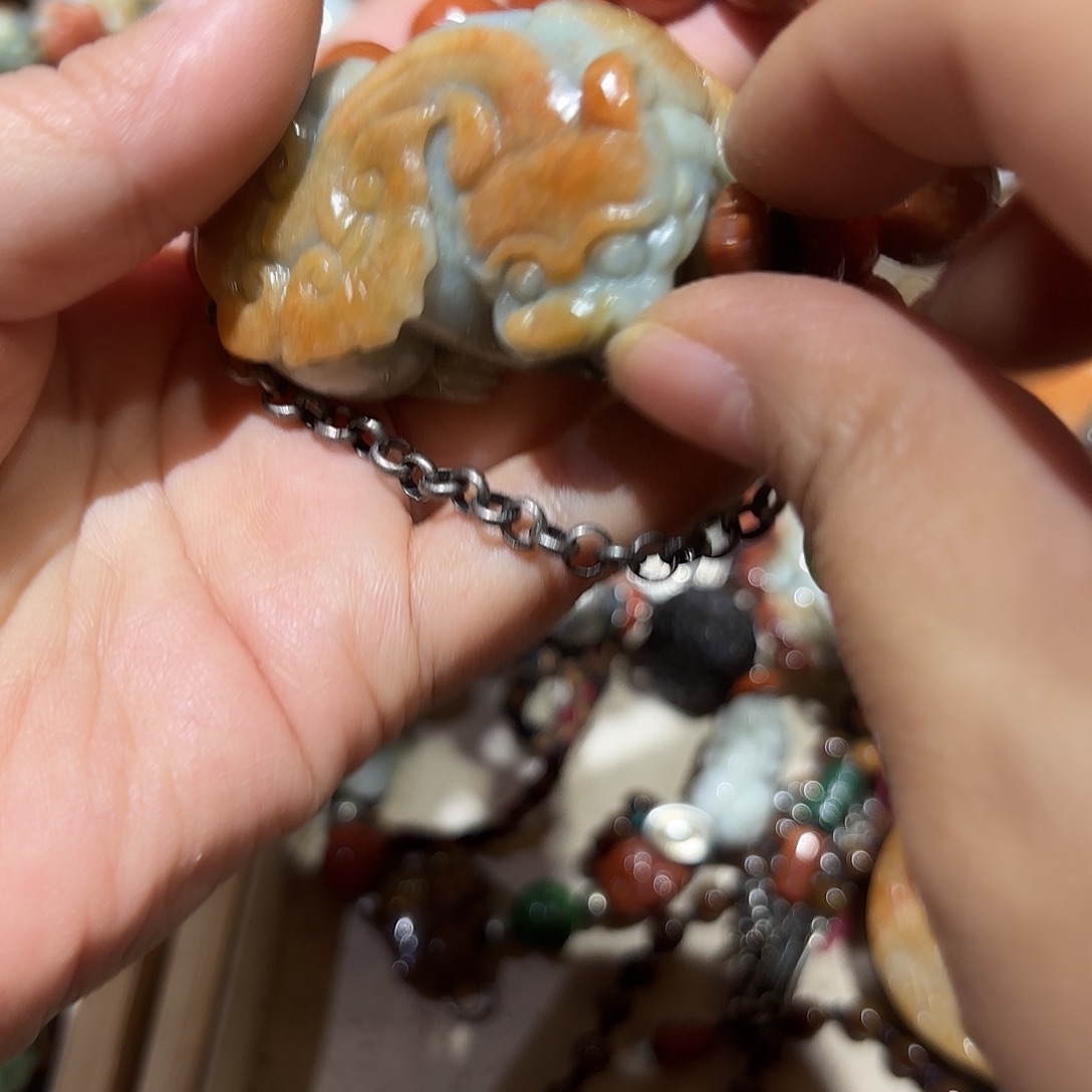 翡翠未镶嵌颈饰原创