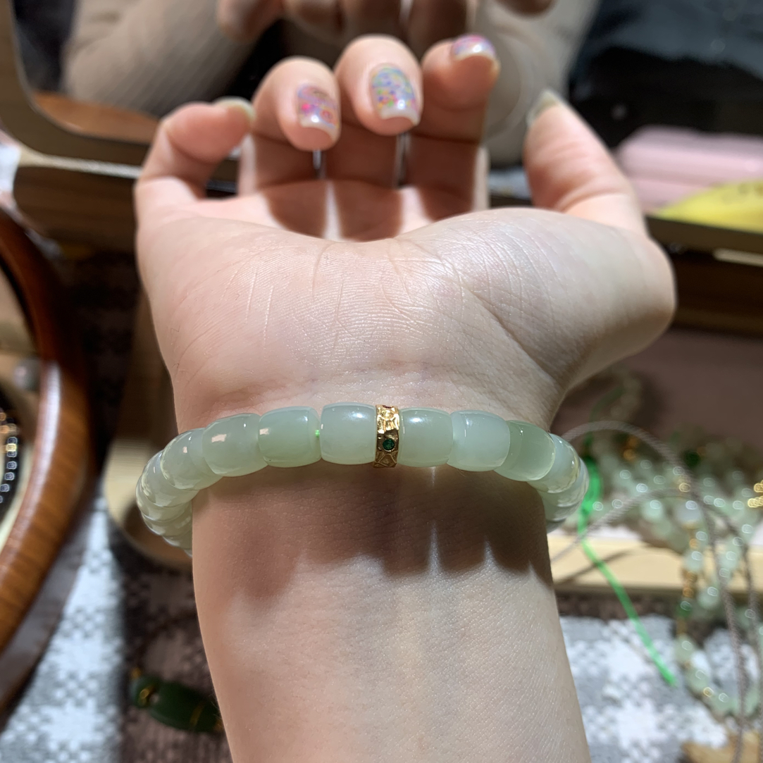 和田青玉老型珠串