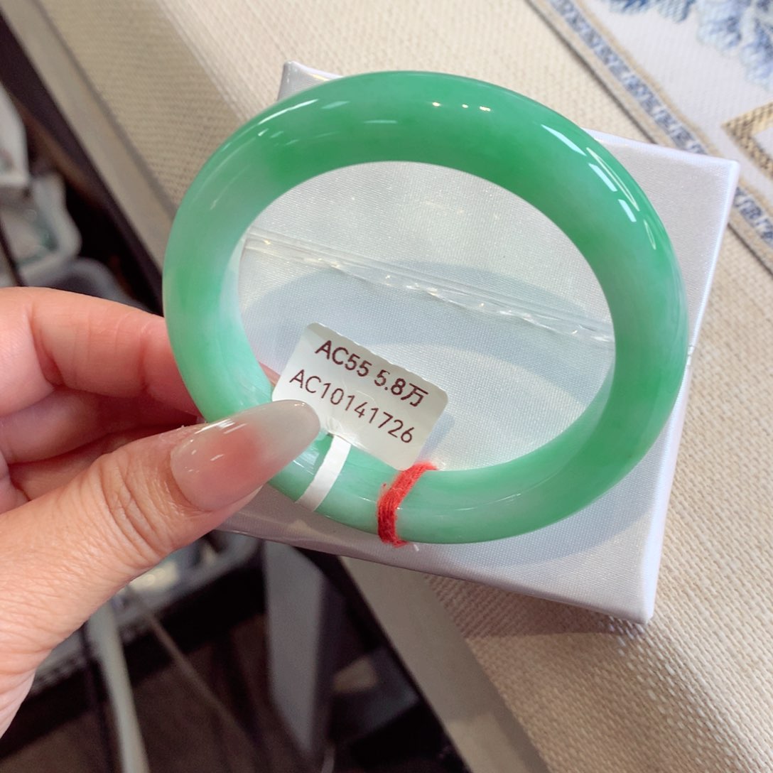 翡翠手镯未镶嵌正圈55.5（13号）89