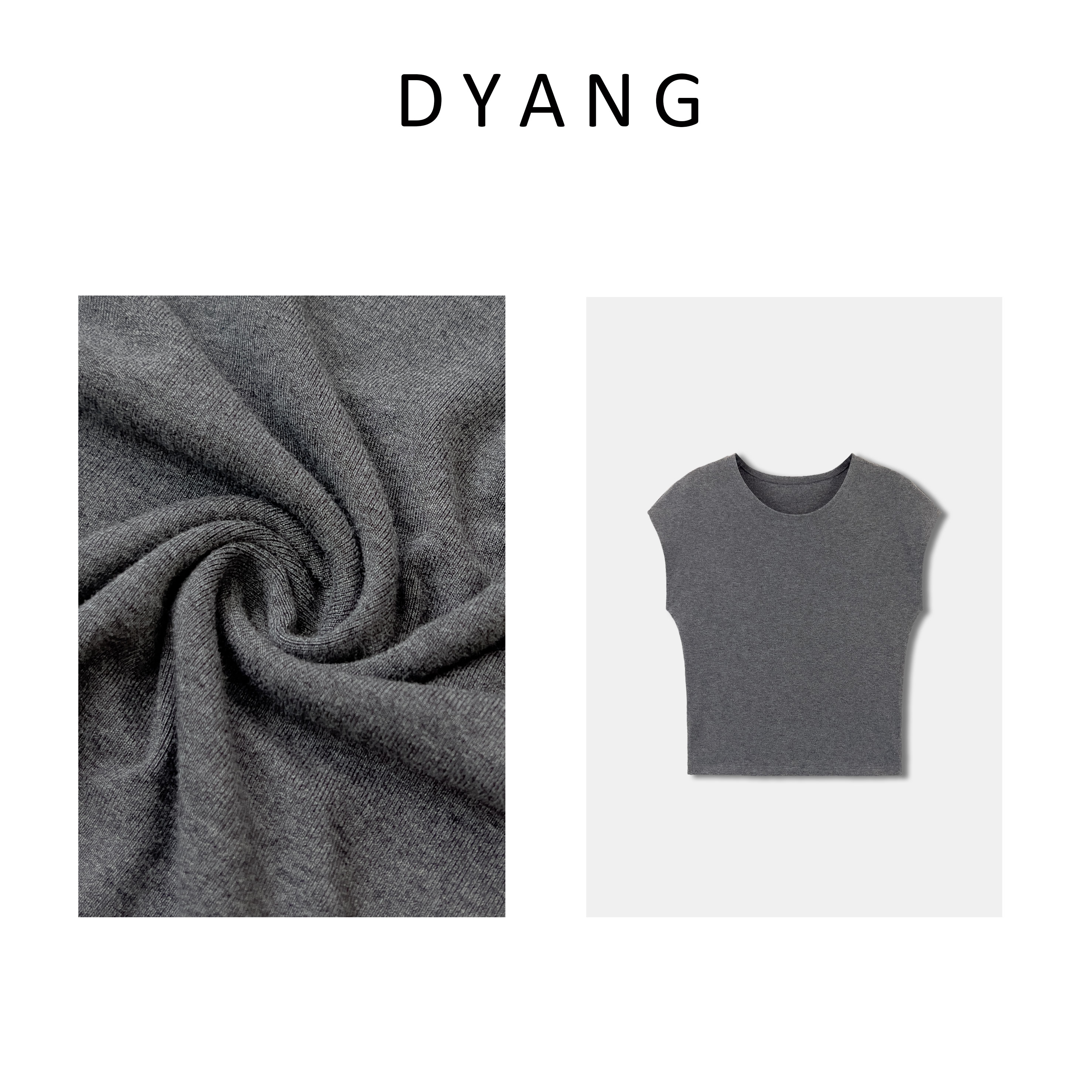 DYANG【面膜T】夏季薄款时尚休闲百搭纯色圆领套头T恤YS165