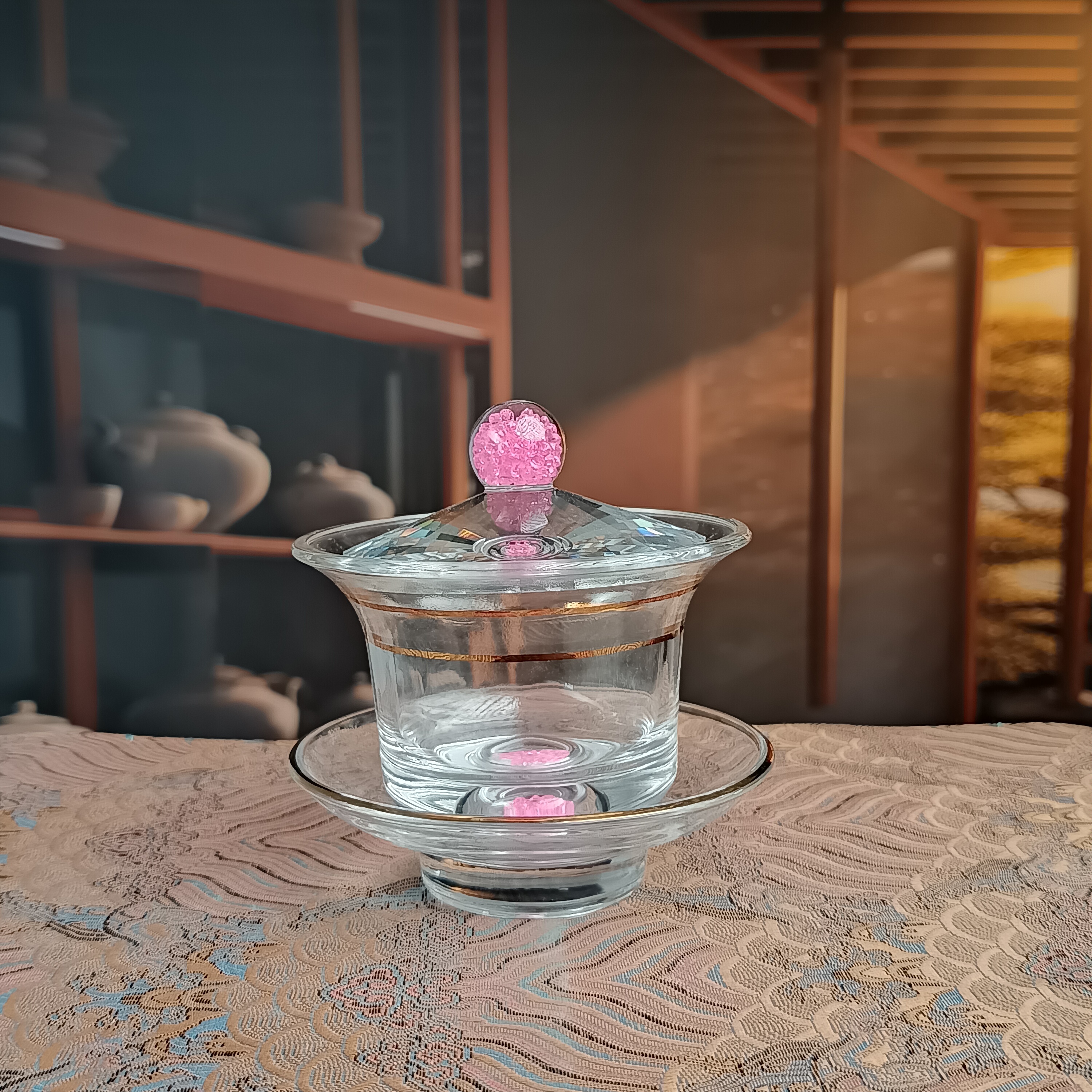 阿七的器 粉钻三才盖碗F298