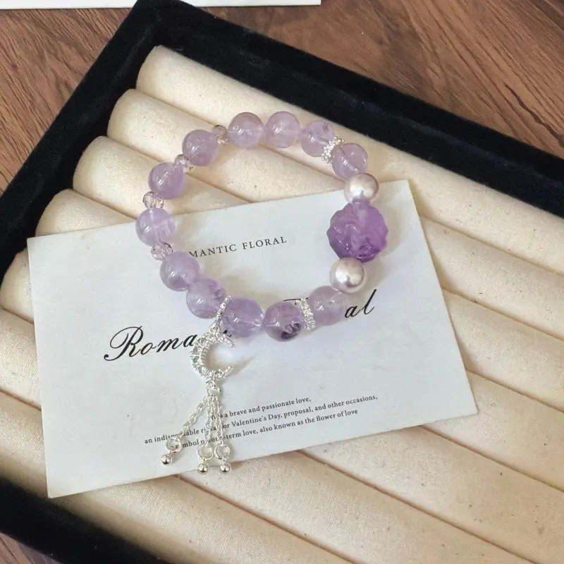 X2508紫水晶狐牌手链高端轻奢手串多样性发一