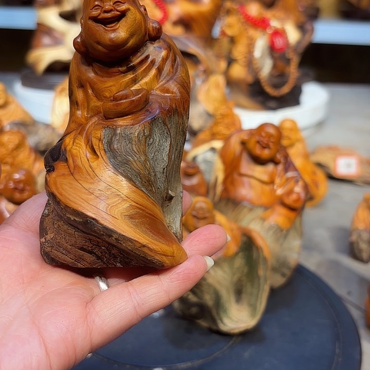 柏木太行崖柏弥勒佛