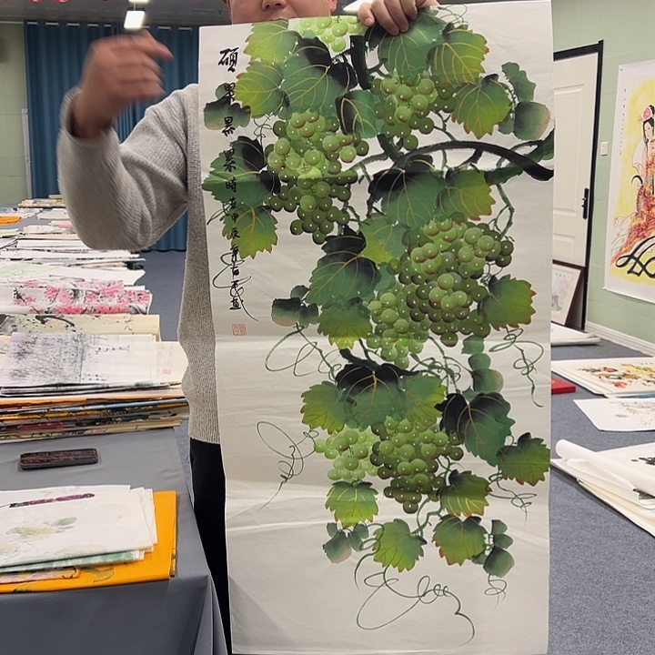 国画我们一起加油努力