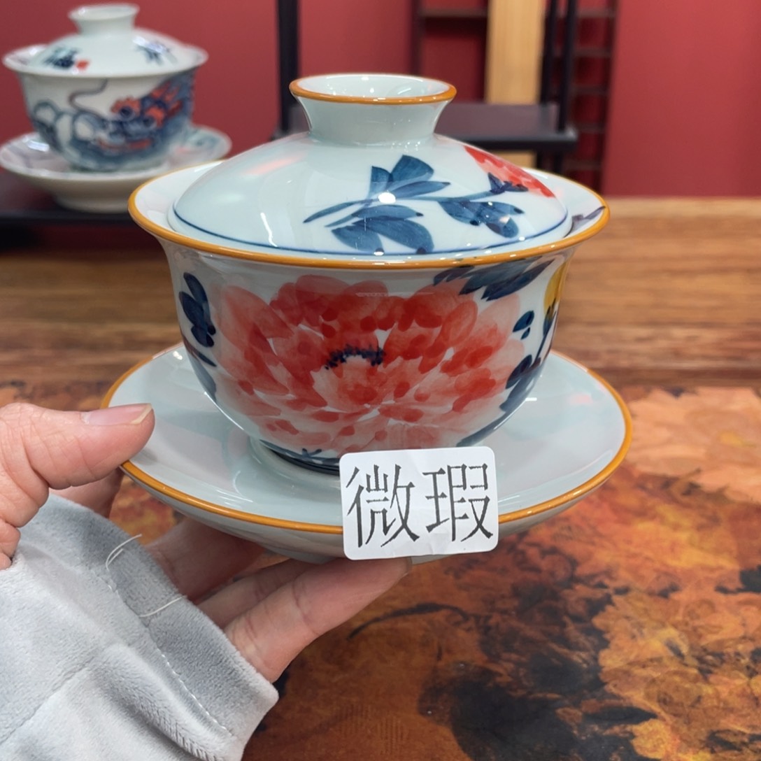 微瑕釉下彩纯手绘